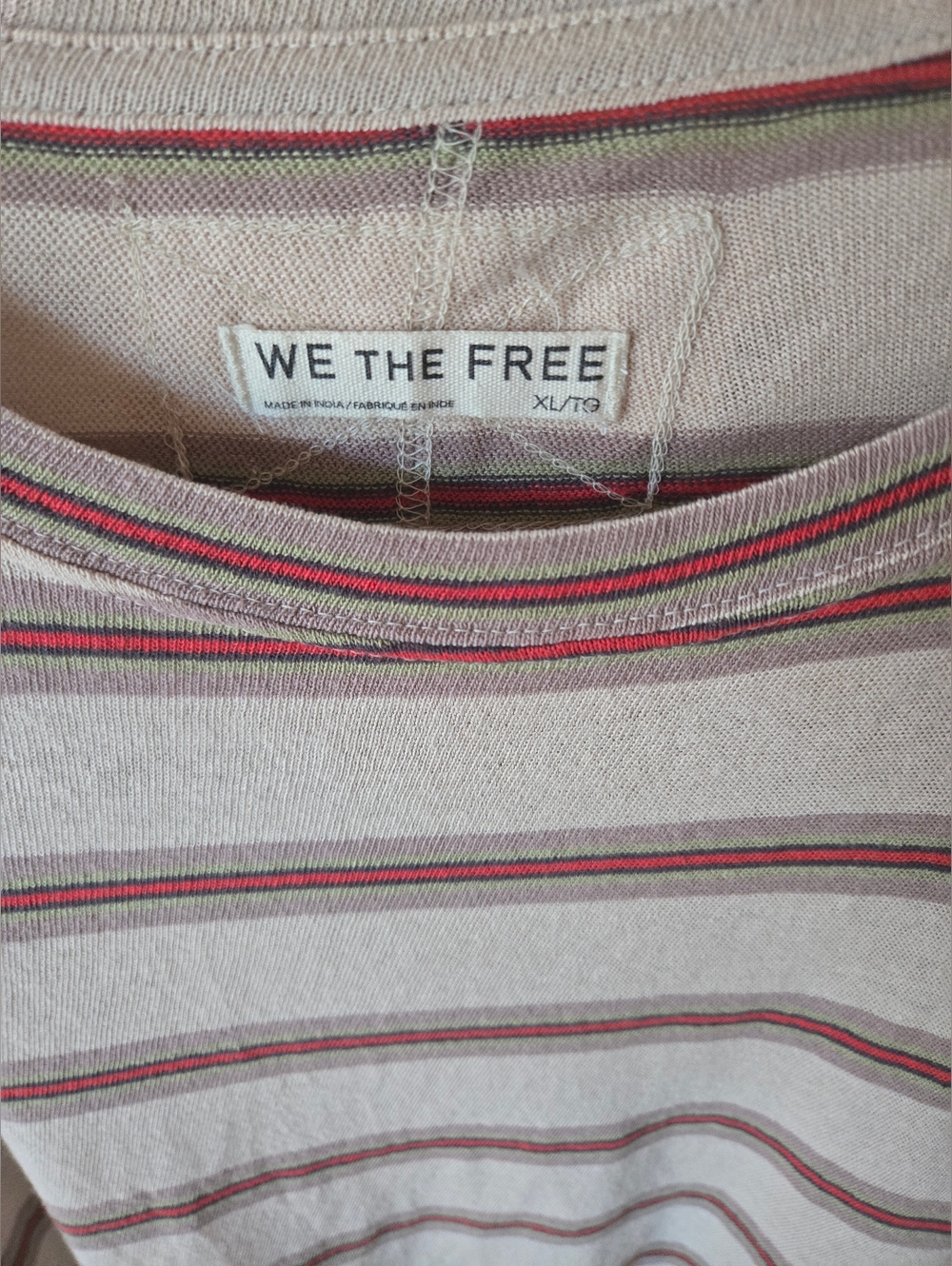 Free People - Nina Stripe Layered Long Sleeve Cotton Shirt - Size XL - Picture 4 of 16